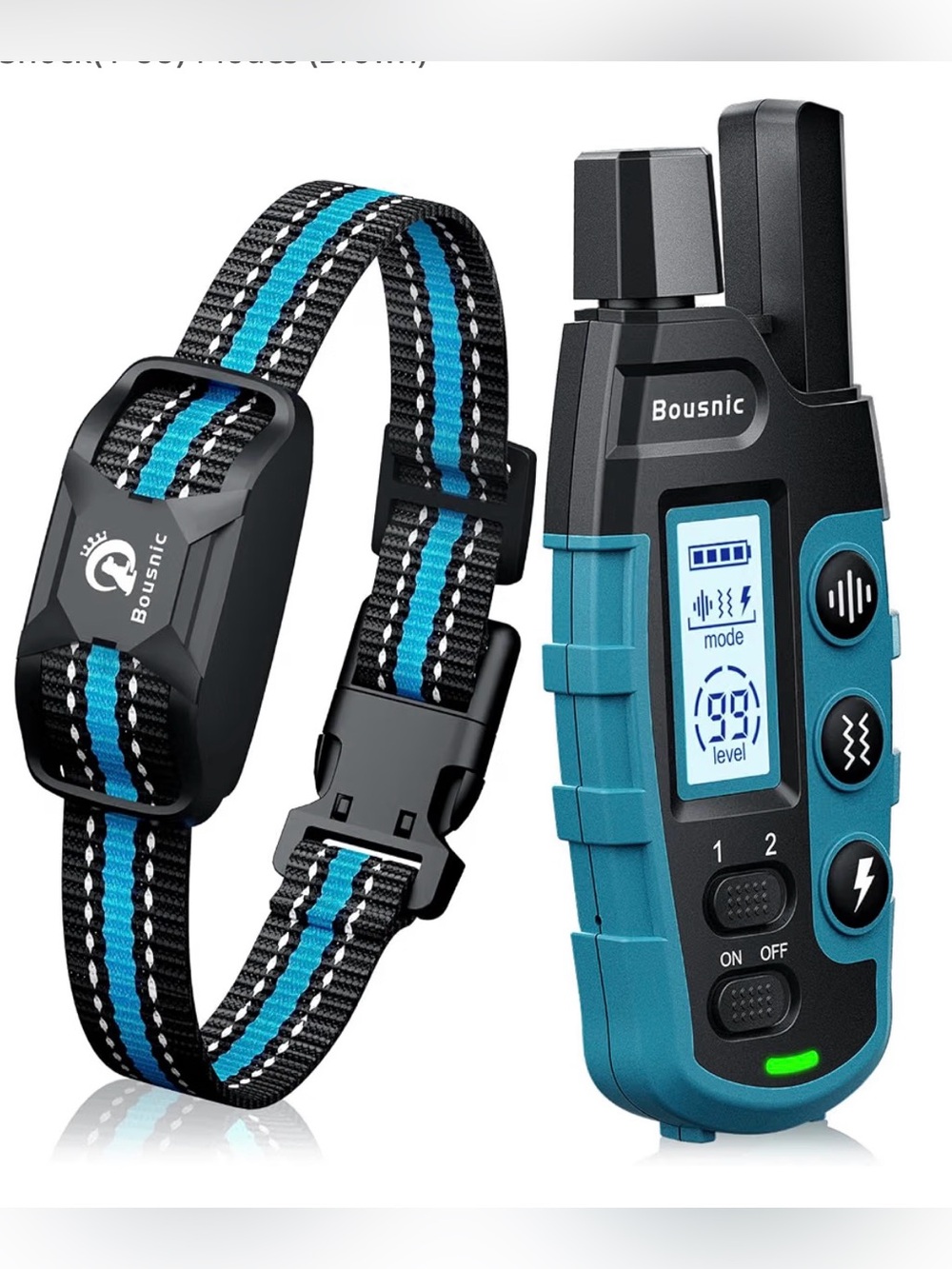 Blue Remote Rechargeable Dog Training Collar